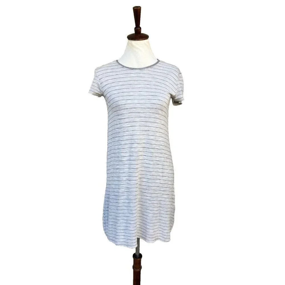 Women's Atm Anthony Thomas Melillo Stripe T-Shirt Dress, Size Medium - Gray M - Picture 14 of 14